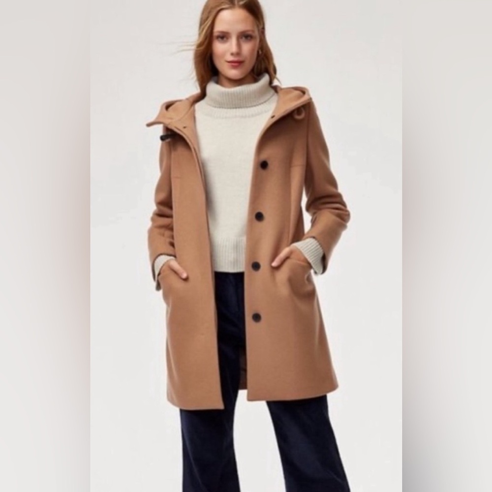 Aritzia Babaton Women’s Pearce Wool and Cashmere Blend Coat, Camel Color, XS